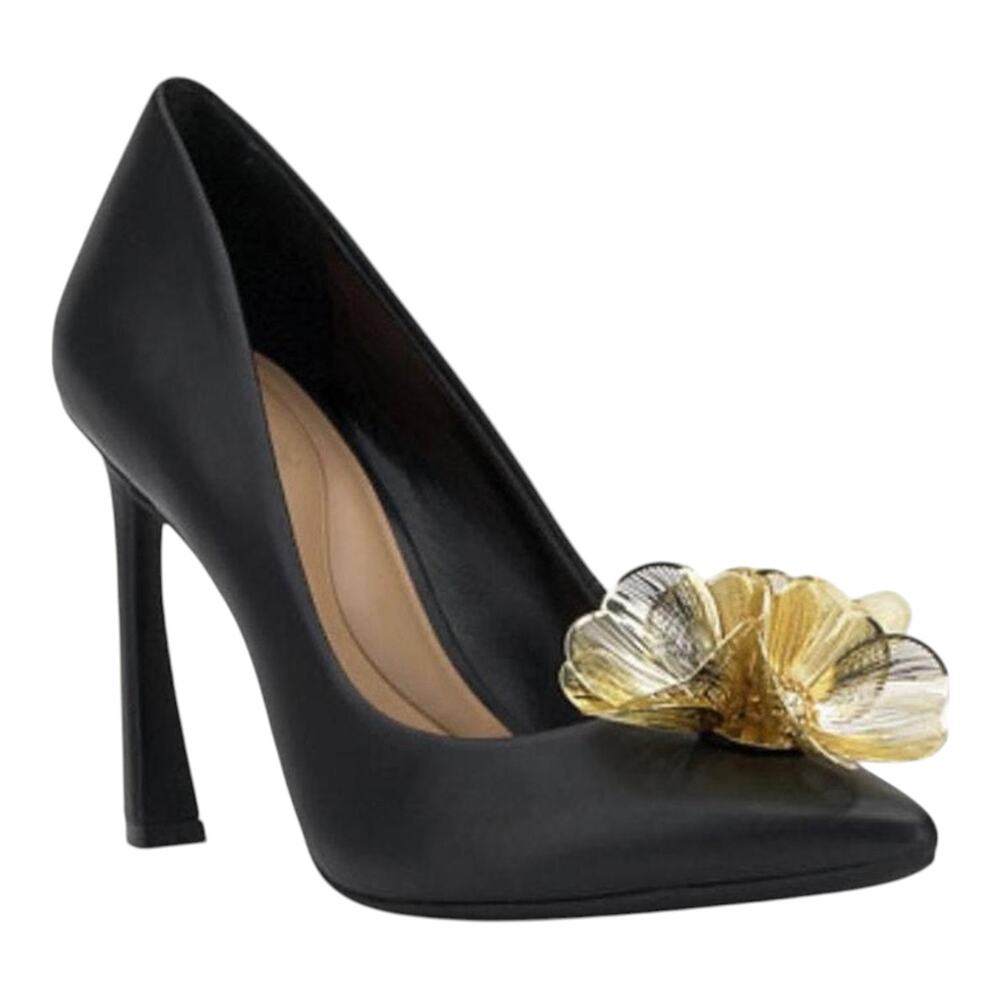 INC Women's Kaleia Flower High Heel Pumps Black Size 7 1/2